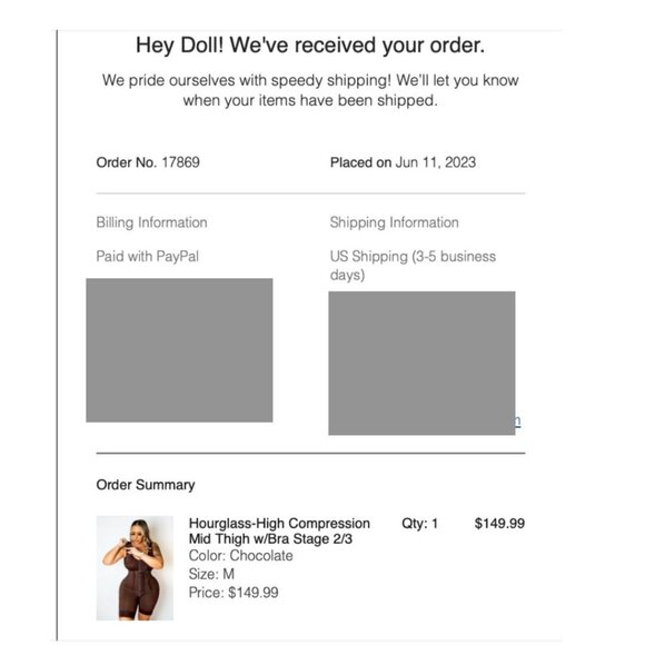 LUXEHEAL Hourglass-High Compression Mid Thigh w/Bra Stage 2/3 FAJA NWT M Post-Op - Picture 2 of 12